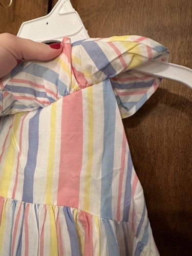 Tommy Bahama Ruffle Top & Pink Leggings Set w/Headband Girls 7 Pastel Stripes - Picture 7 of 18
