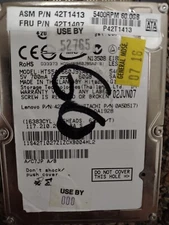 Hitachi Travelstar HTS541680J9SA00 60GB Internal 5400RPM 2.5" (HTS541680J9SA00)