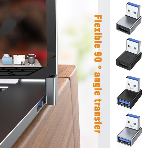 `USB 3.0 Right Angle Connector Type-A Male to Female Degree Adapter 90 T5N3 - Bild 5 von 20