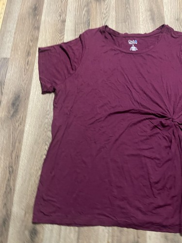 Croft & Barrow Shirt, Women's Plus Size 2X, Purple, Front Side Twist - Picture 3 of 8