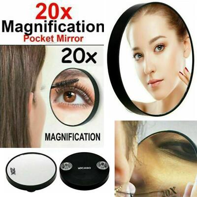 20X Vergrößerung Make-up Spiegel Hand Augenbrauen Make-up Tasche Kosmetik Pinzette Auge