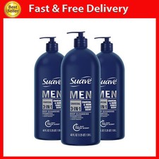 3-in-1 Shampoo, Conditioner & Body Wash for Men w/ Charcoal 40 oz Pack of 3 0.85 per gallon