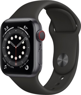 Apple Watch Series (GPS Cellular) 40mm Gray Aluminum Case with Black  Band