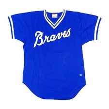 vtg rare 1983 atlanta braves wilson pro cut sample BP baseball jersey size 42