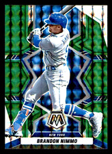 2022 Panini Mosaic Brandon Nimmo Green Mosaic Prizm #147 - New York Mets