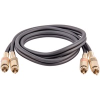 Premium Black 3 Foot Dual Rca Male To Dual Rca Male Audio Patch Cable on sale Premium Black 3 Foot Dual Rca Male To Dual Rca Male Audio Patch Cable on sale