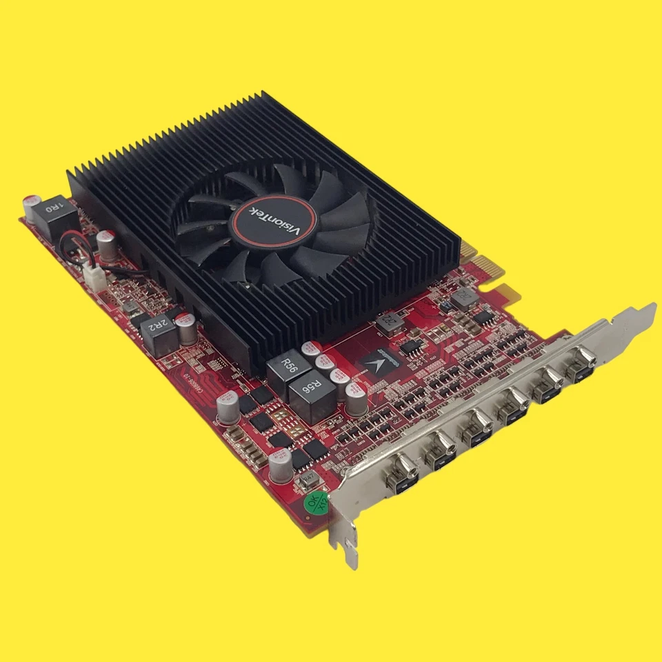 For Parts - VISIONTEK ATI RADEON VT 7750 X6 Mini Display ports #2413 z58/25 - Image 3 of 4