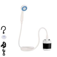 SOFFIONE DOCCIA PORTATILE RICARICABILE USB TUBO FLESSIBILE DA CAMPEGGIO GIARDINO