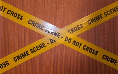 Prank barrier tape  x 5m - CRIME SCENE - DO NOT CROSS - Afbeelding 1 van 2