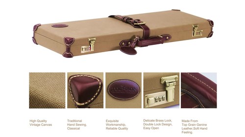 Tourbon Canvas Leather Hard Shotgun Case Takedown O/U Case Fits up to 32" Barrel - Video 1 of 1