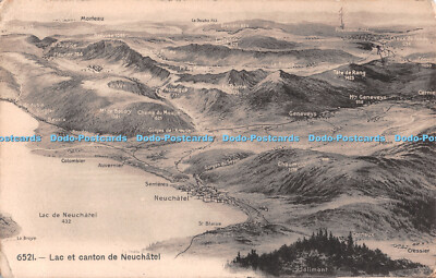 R506680 6521 Lac et canton de Neuchatel Phototypie 1908