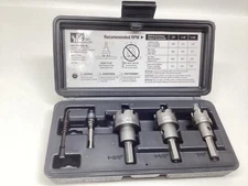 Ideal Carbide Tipped Hole Cutter Electrician's Kit  7/8"  1-1/8"  1-3/8". Exc.
