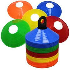 100 Multicolor Disc Cones Holder Soccer Football Track Field marking Coaching