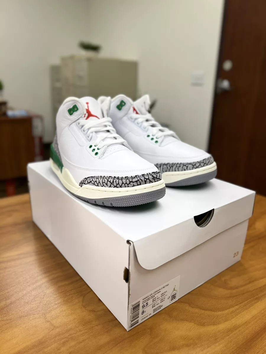 Nike Air Jordan 3 Lucky Green - Size 9.5W / 8M #CK9246-136 Brand New