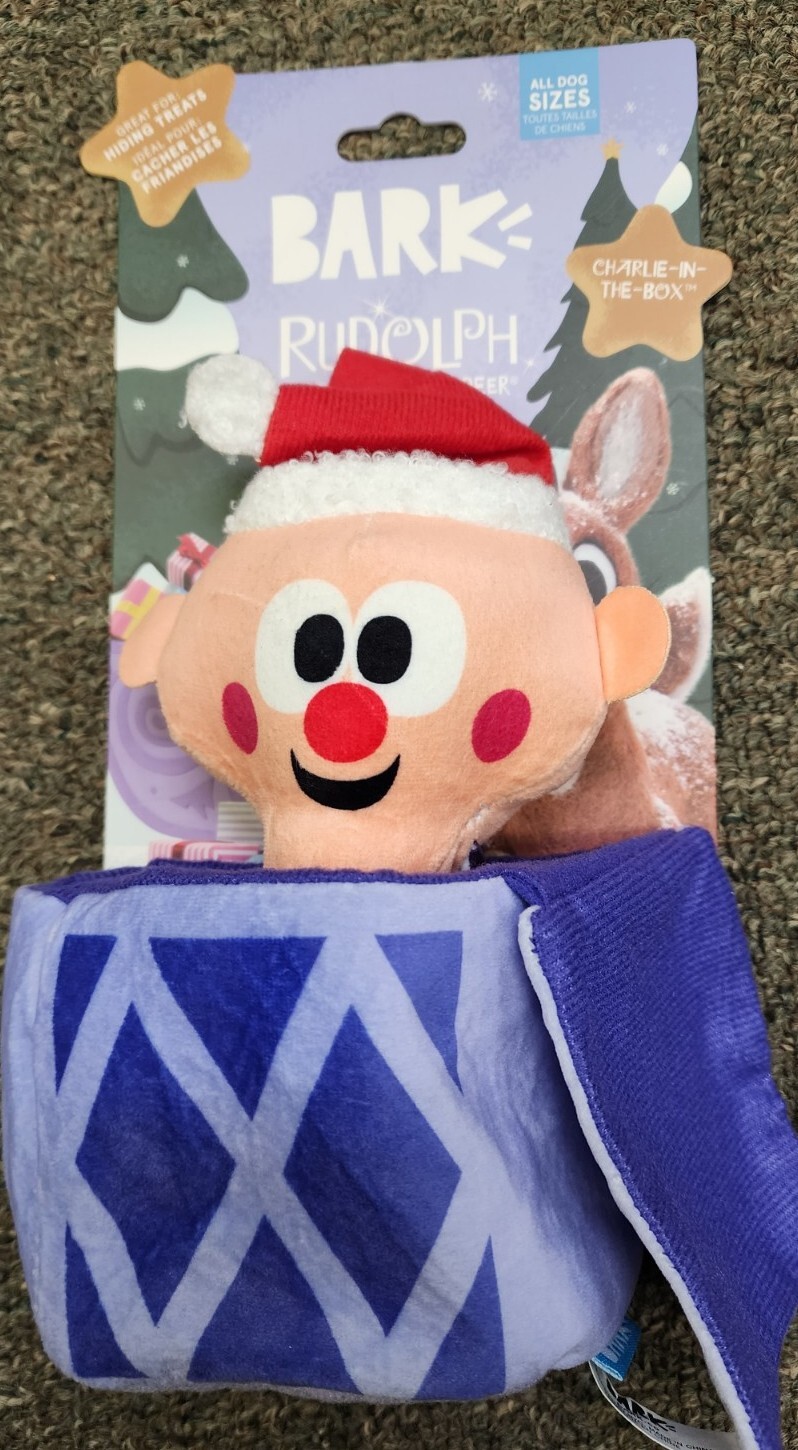 Bark Box Rudolph the red nosed reindeer: Charlie in the box! NWT! All ...