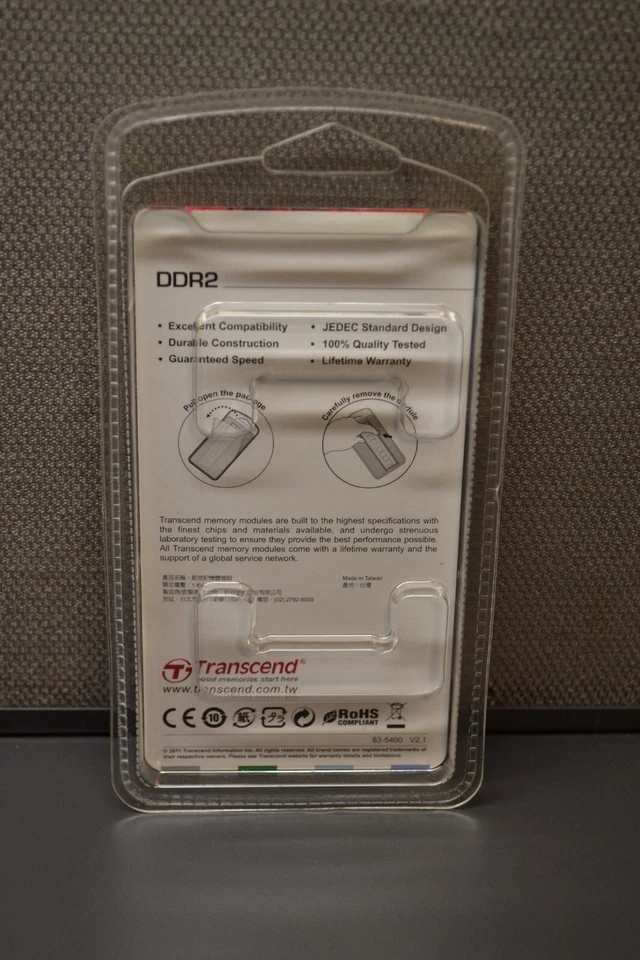 Transcend 2GB DDR2 667 MHz JM667QSU-2G - New - Sealed - Image 2 of 2