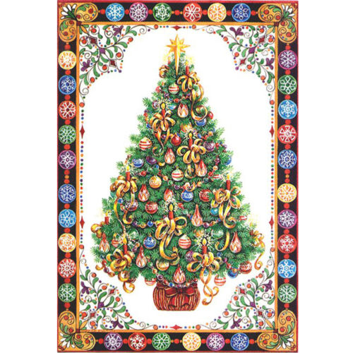 Filo di cotone per ricamo completo 11CT Albero di Natale stampato a punto croce - Foto 6 di 12