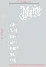 Kitchen Décor Menu Planner for Whiteboard Chalkboard Wall Decals 5.75x10-In