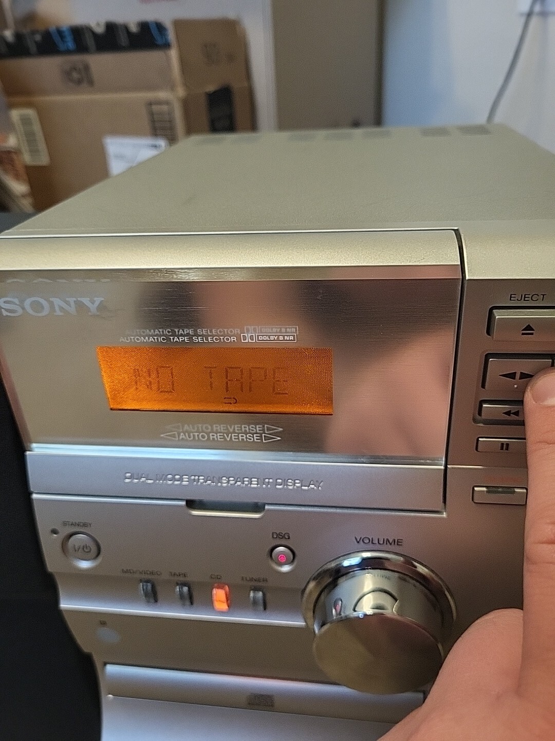 1998 SONY CMT-CP1 Micro Hi-Fi Component System Speakers Radio, Tape, CD Tested 