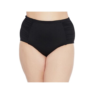 La Blanca L48852 Black Island Goddess High Waist Swim Bottom Size