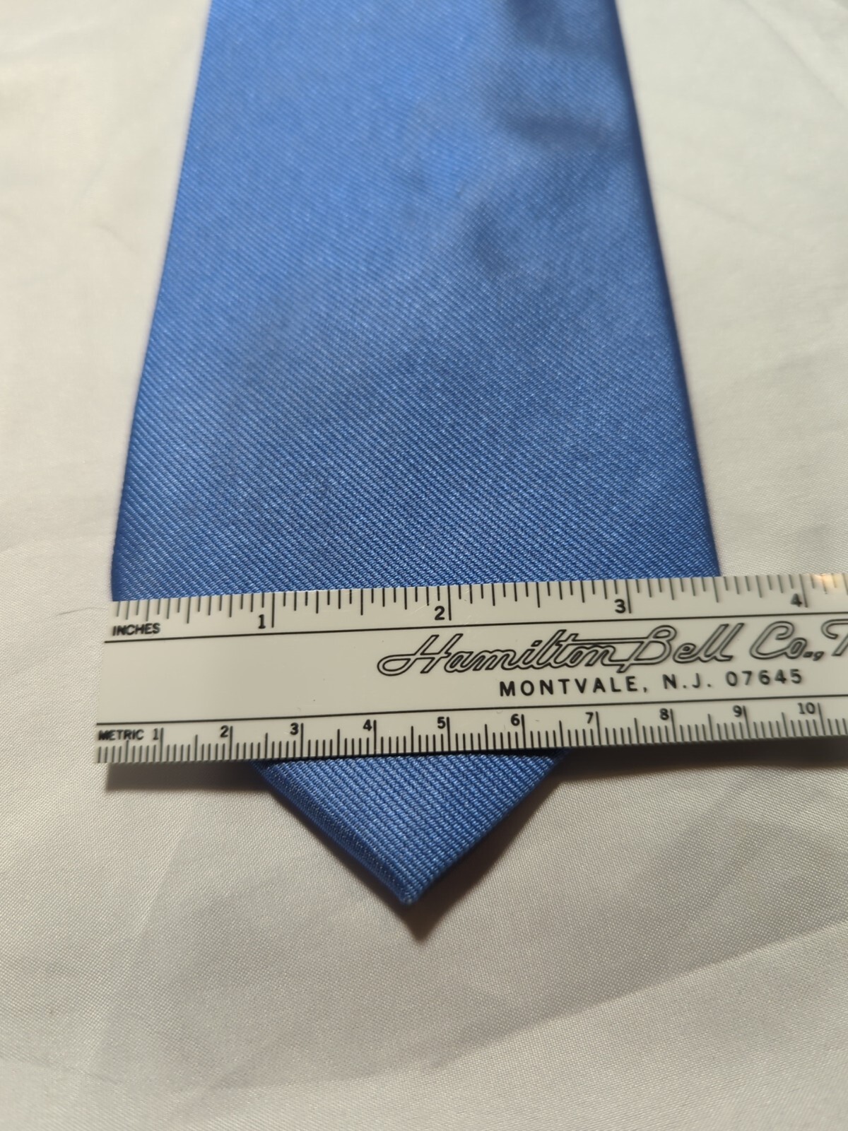Ben Silver Tie Solid Blue Silk Tie - image 4