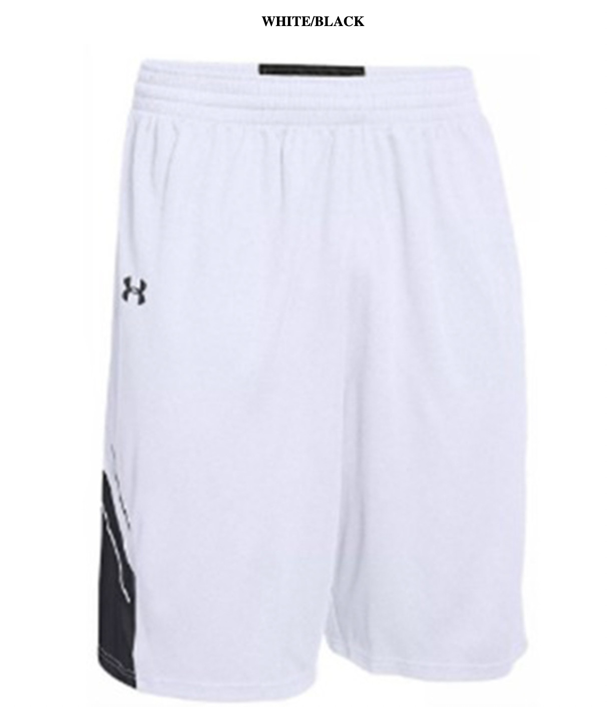 Under Armour Mens Crunch Time Basketball Shorts 10"inseam Black/White Navy/whit