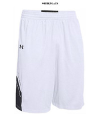 Under Armour Mens Crunch Time Basketball Shorts 10"inseam Black/White Navy/whit