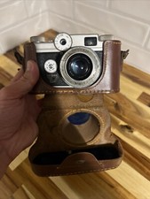 Argus C-Four Film Camera, 50 mm, Silver, Leather Case
