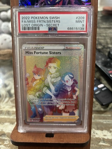 PSA 9 Mint Miss Fortune Sisters 209/196 Secret - 2022 Pokemon Rainbow ๐