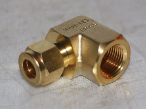 3/8" Tube x 3/8" FNPT Brass Female Elbow Fitting Ham-Let 770LB3/8X3/8 - Picture 2 of 5