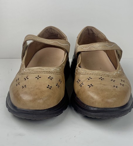 Dr Comfort Shoes Womens 6W Tan Diabetic Orthotic Mary Janes Flats Sunshine 2245 - Picture 10 of 16