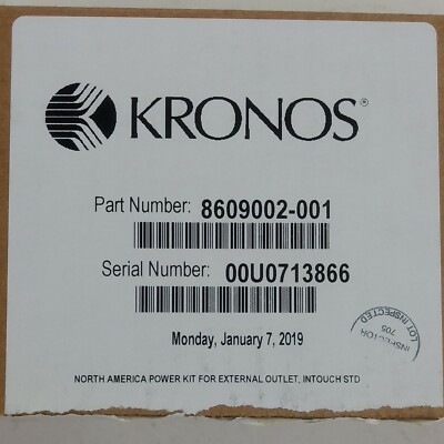 Kronos 8609002-001 Power Supply for Kronos InTouch Standard 