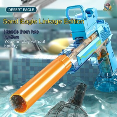 Electric Water Gun for Adults Kids with Muzzle Flash & Recoil Effect, P...