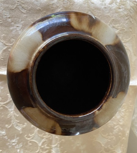 Vintage Australian Bendigo Pottery Drip Glaze Vase Brown Tones - Picture 4 of 5