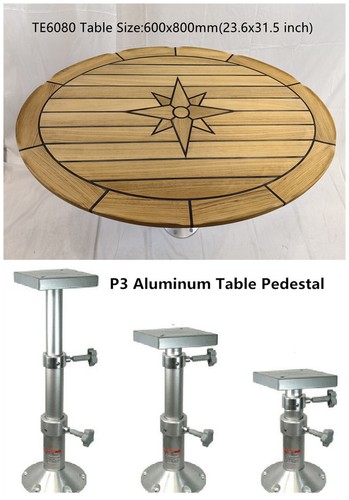 Boot Oval Teak Tischplatte 440x580/600x800mm 17,3x22,8/23,6x31,5 Zoll Marine Wohnmobil - Bild 21 von 34