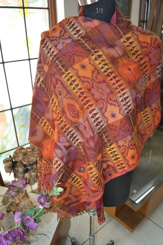 Reversible 100% Cashmere Stole Jamavar Shawl Jamawar Wrap~16 DESIGNS CHOICE - Picture 4 of 9