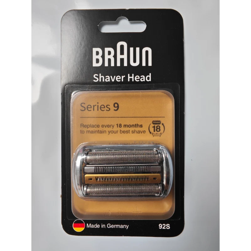 Braun Series 9 cartuccia rasoio 92S argento testina di ricambio NUOVA - Immagine 4 di 4