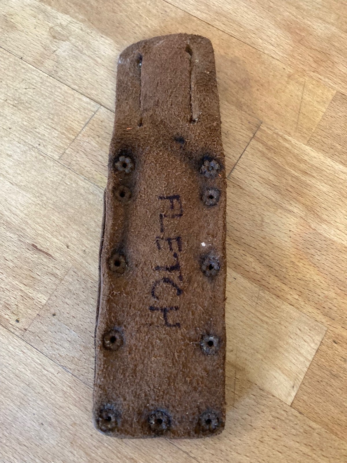 Vintage Leather Tool Sheath Fixed Blade Pouch scissors Ranch Farm Belt Case 7x2