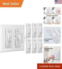 Clear Child Proof Light Switch Cover Guard - 6 Pack