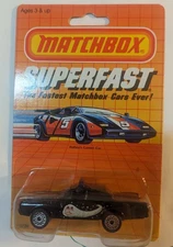 1985 MATCHBOX SUPERFAST MB# BLACK MERCURY HALLEY’S COMET CAR 1/64
