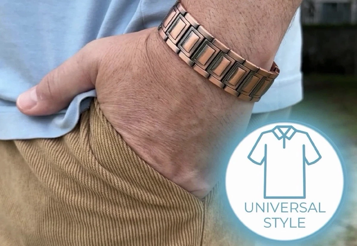 Willis Judd Pure Copper Magnetic Link Chain Bracelet  w/ Resizing Tool