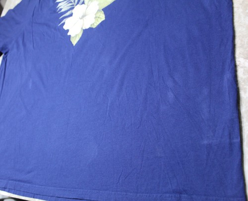 Tommy Bahama Shirt Mens 4XL Blue Graphic Floral Marlin Cotton Golf Casual Tee - Picture 11 of 11