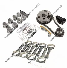 8Pcs Connecting Rods&Pistons Rings Set&Timing Chain Kit for Dodge Chrysler 5.7L