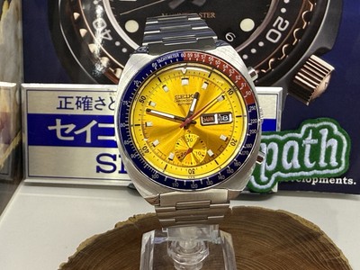 Seiko Pogue Golden Dial Herrenuhr - 6139-6002 Space Watch Fully Refurbished
