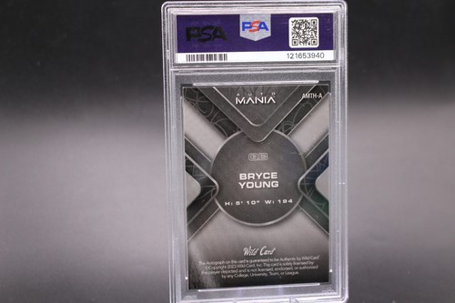 2023 Wild Card Auto Mania Bryce Young 1/1 PSA 9 Autograph Auto Lazer Rainbow RC - Picture 2 of 2