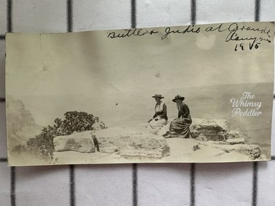 1906 Women at Grand Canyon Scenic View Vintage Snapshot Photo