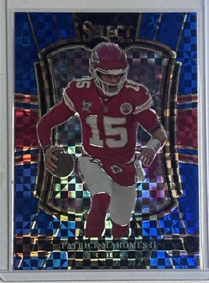 2025 Select Patrick Mahomes II /175 Blue Checker Premier Level Chiefs #107