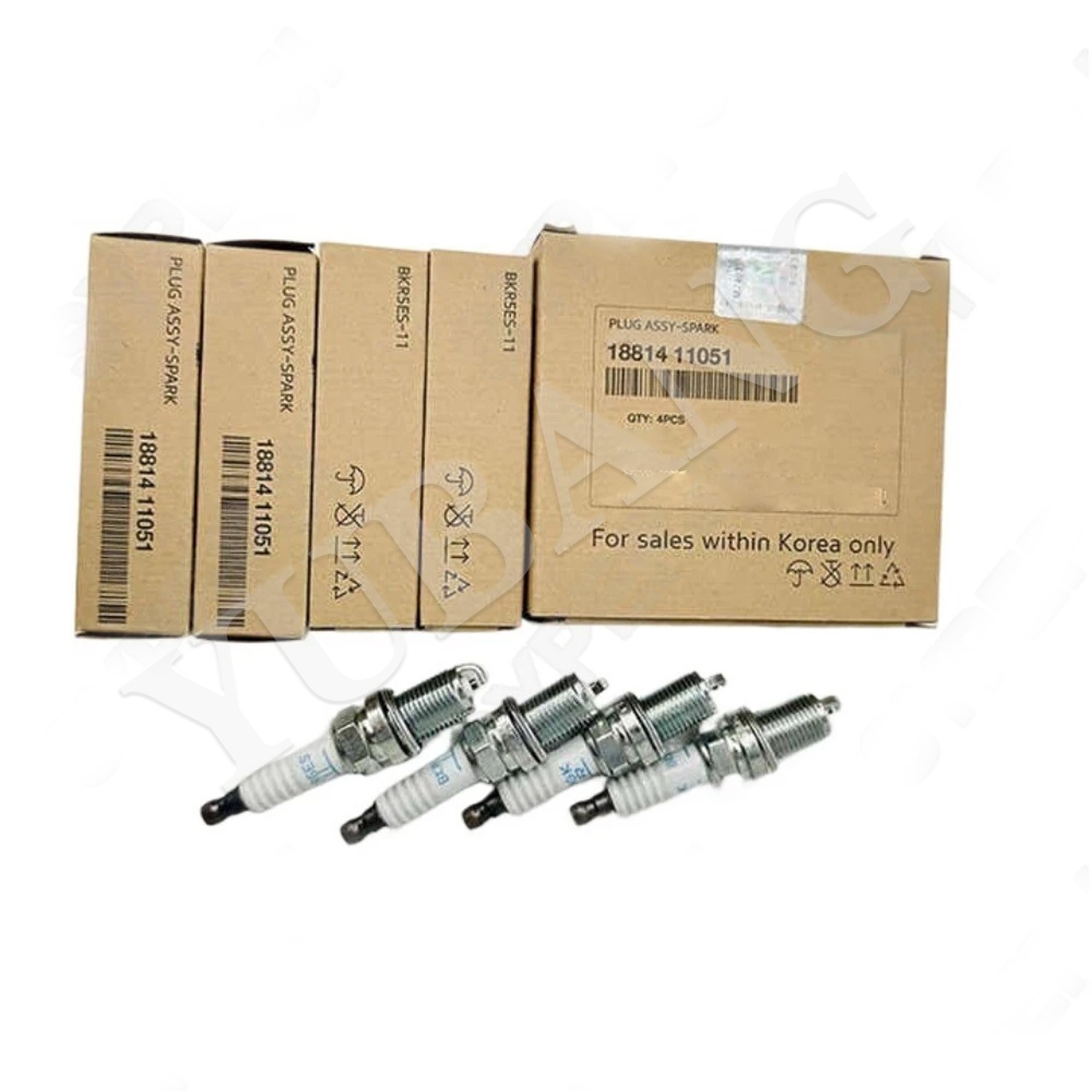 4PCS SPARK PLUGS 1881411051 for 93-11 HYUNDAI ACCENT ELANTRA SCOUPE TIBURON RIO