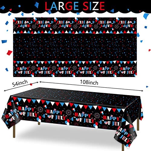 3 Pcs 4th of July Party Tablecloths Supplies memorial day decoration - Picture 3 of 7