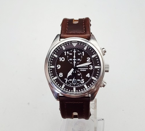 Orologio Uomo CRONOGRAFO SEIKO 7T94-0BL0. Quadrante marrone - Foto 8 di 20